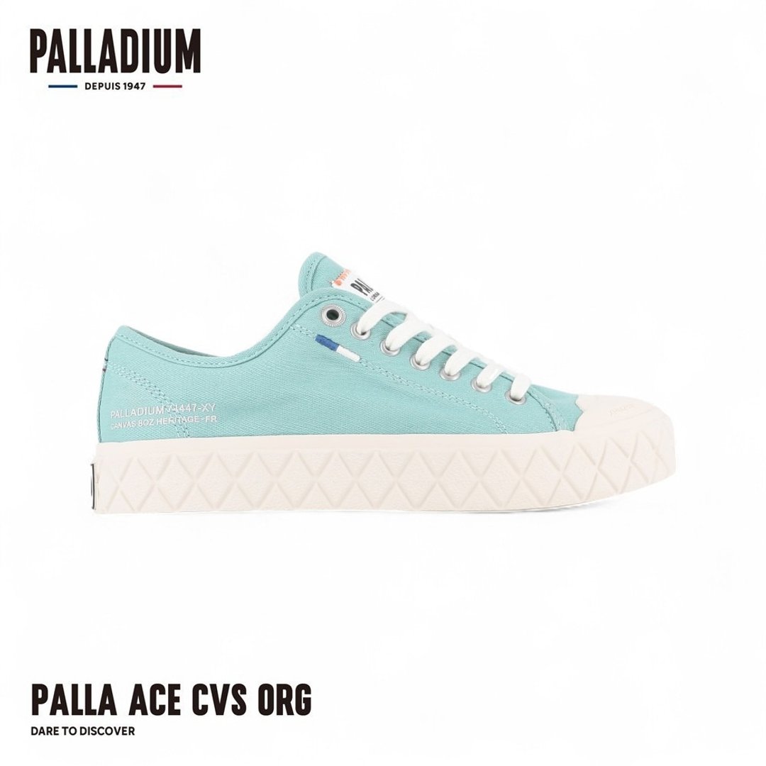 PALLADIUM ACE CVS ORG 钻石菱纹松饼鞋 海蓝 74447-384 - 女款休闲鞋 - 其他材质 多色