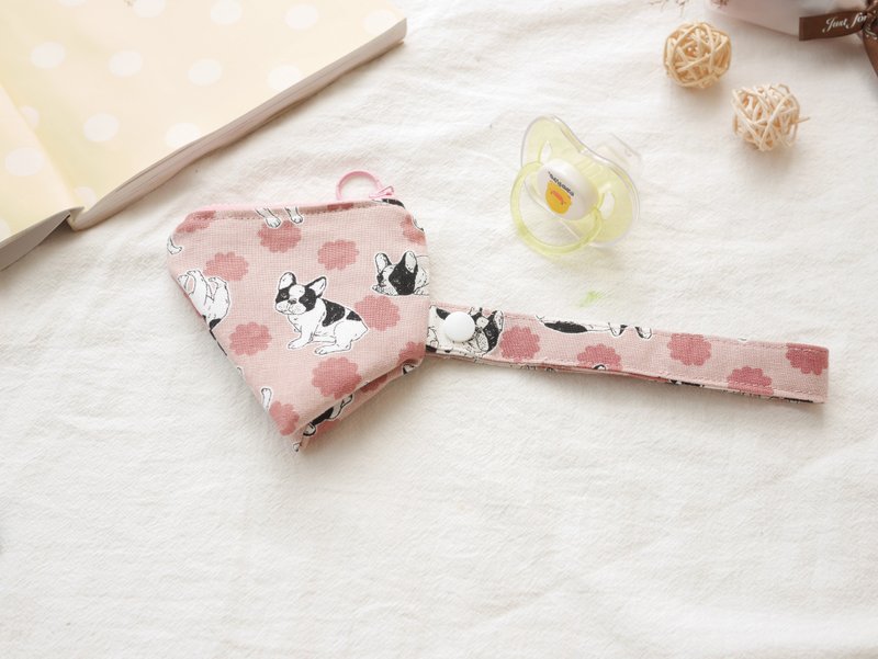 立体三角奶嘴袋   法斗狗狗款 - 其他 - 棉．麻 粉红色