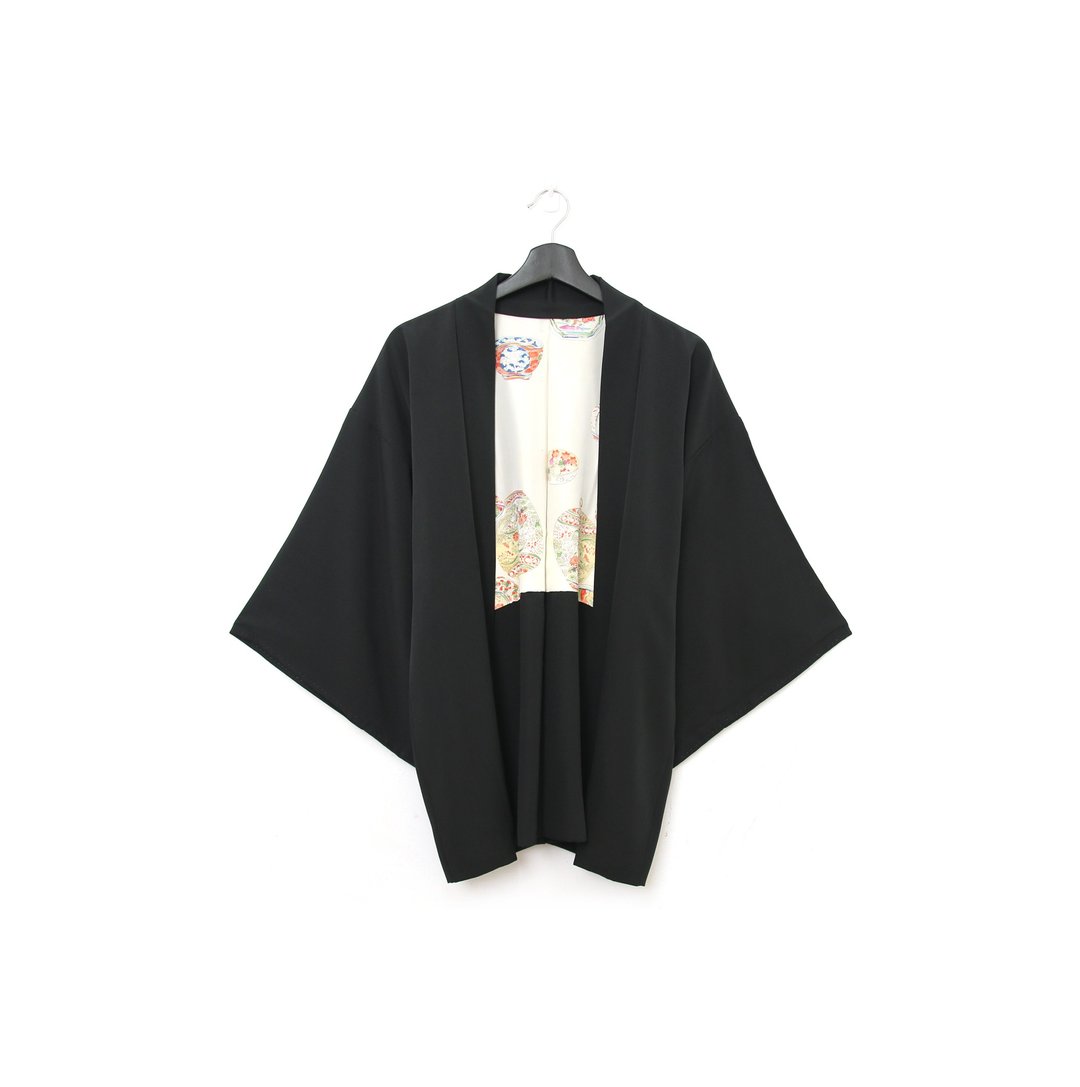 Back to Green-日本带回羽织 刺绣 立体白花朵 /vintage kimono - 女装休闲/机能外套 - 丝．绢 