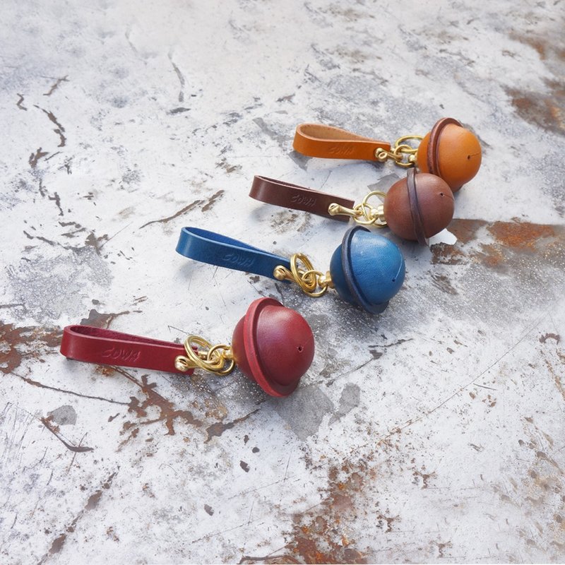 牛革 铃铛钥匙圈 - 钥匙链/钥匙包 - 真皮 多色