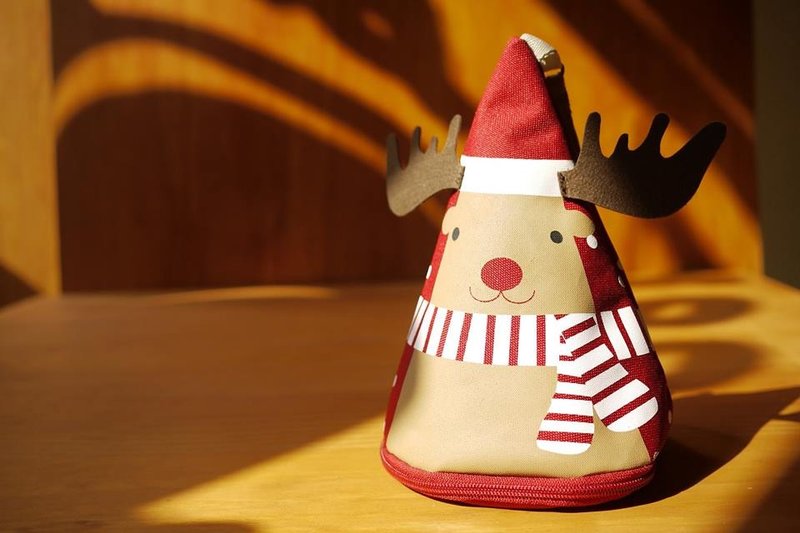 呆萌麋鹿防水手提包 - 手提包/手提袋 - 棉．麻 红色