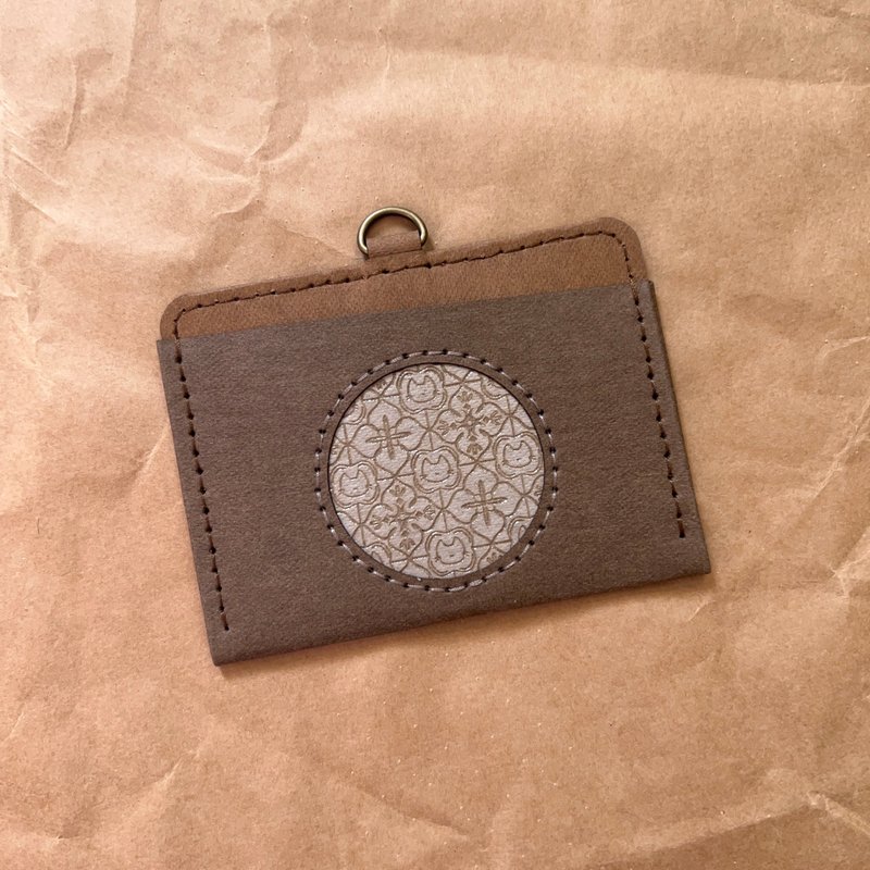 质感证件套 悠游卡套-猫咪窗花 - 证件套/卡套 - 纸 咖啡色