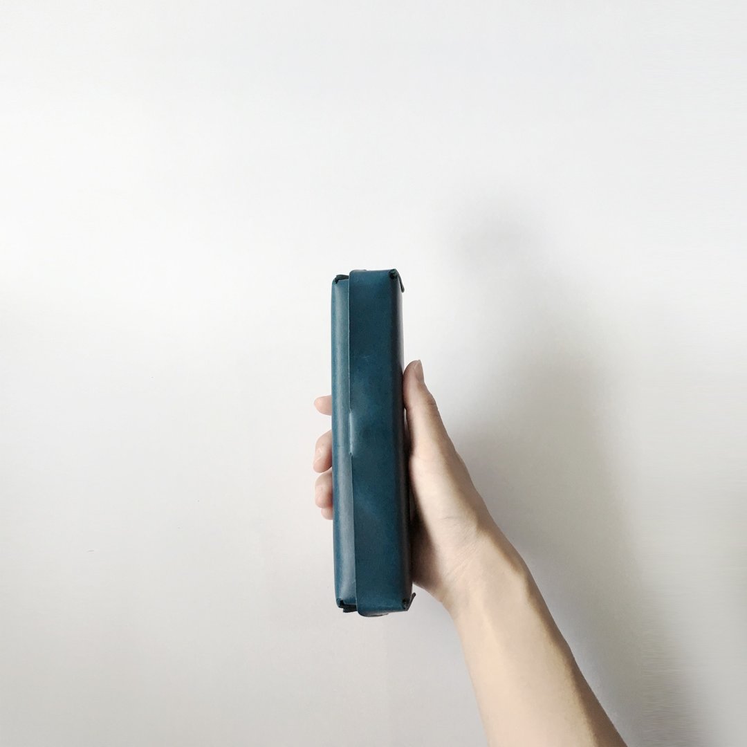 皮革笔盒-日常元素.极简风笔袋 - 铅笔盒/笔袋 - 真皮 蓝色