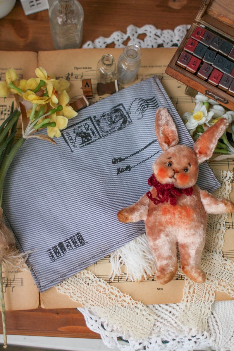 手工收藏泰迪熊 OOAK 毛绒玩具礼物家居装饰艺术 DIY手工 - 玩偶/公仔 - 其他材质 多色