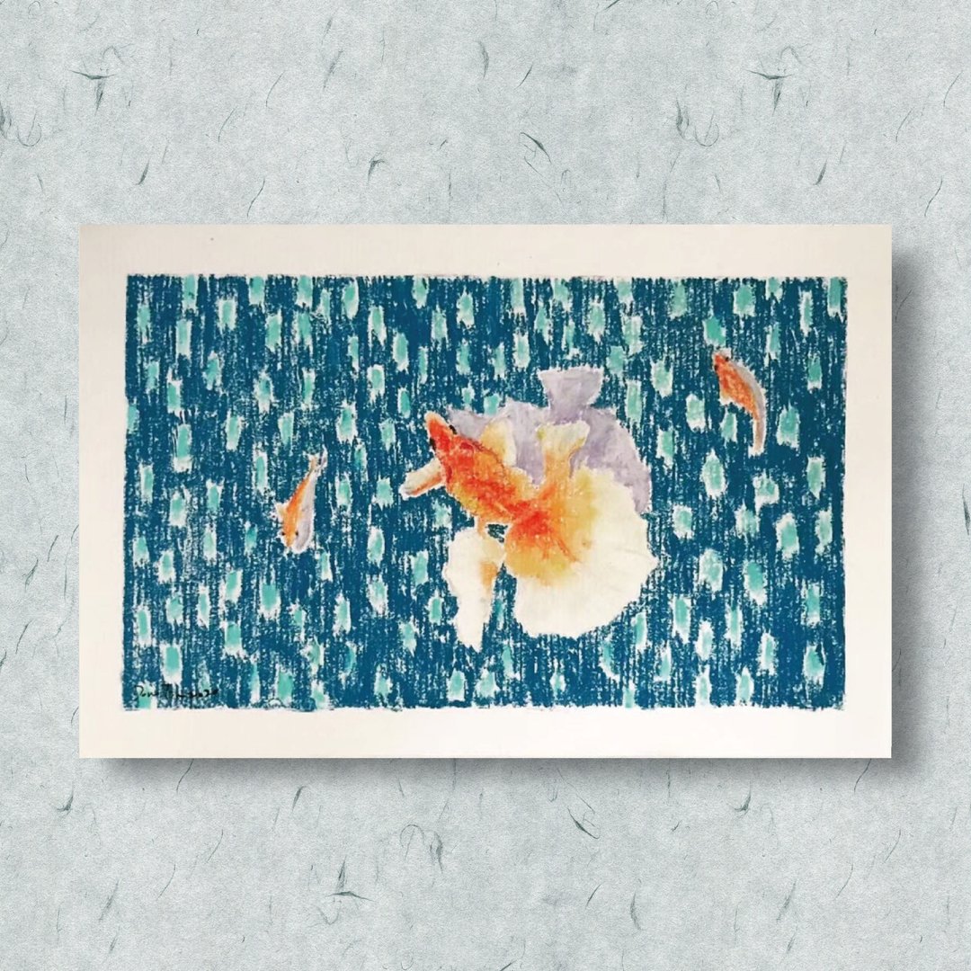 金鱼 / 装饰 / 画作 / 艺术品 / 粉彩画 - 海报/装饰画/版画 - 纸 