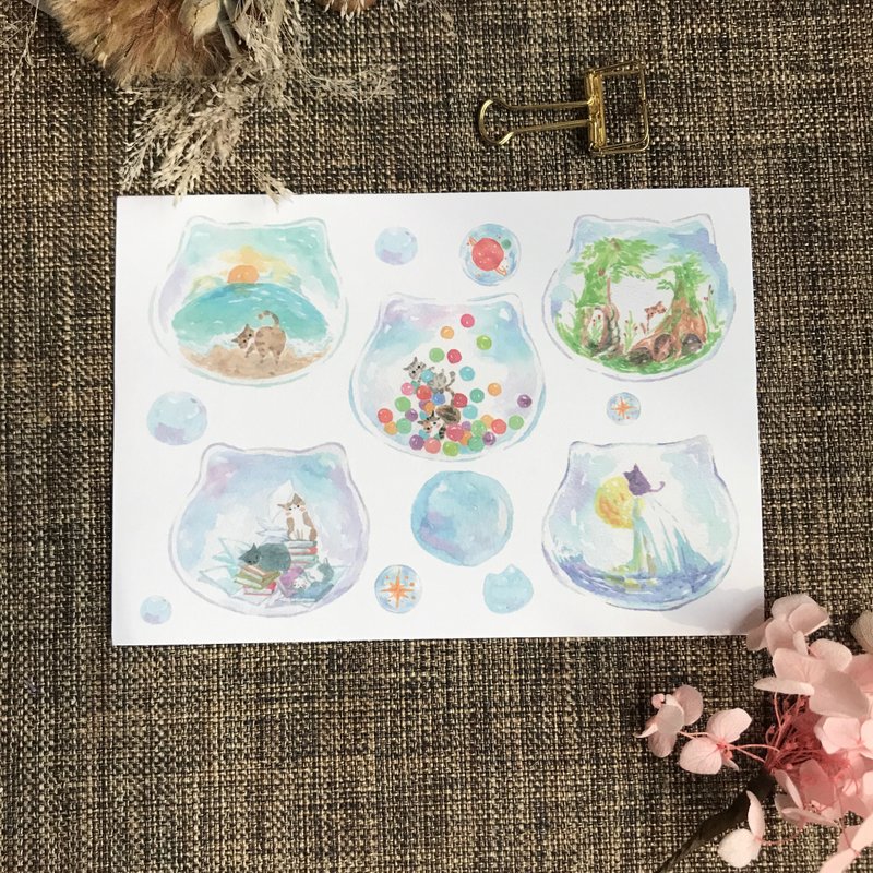 猫星物语-明信片 - 卡片/明信片 - 纸 多色