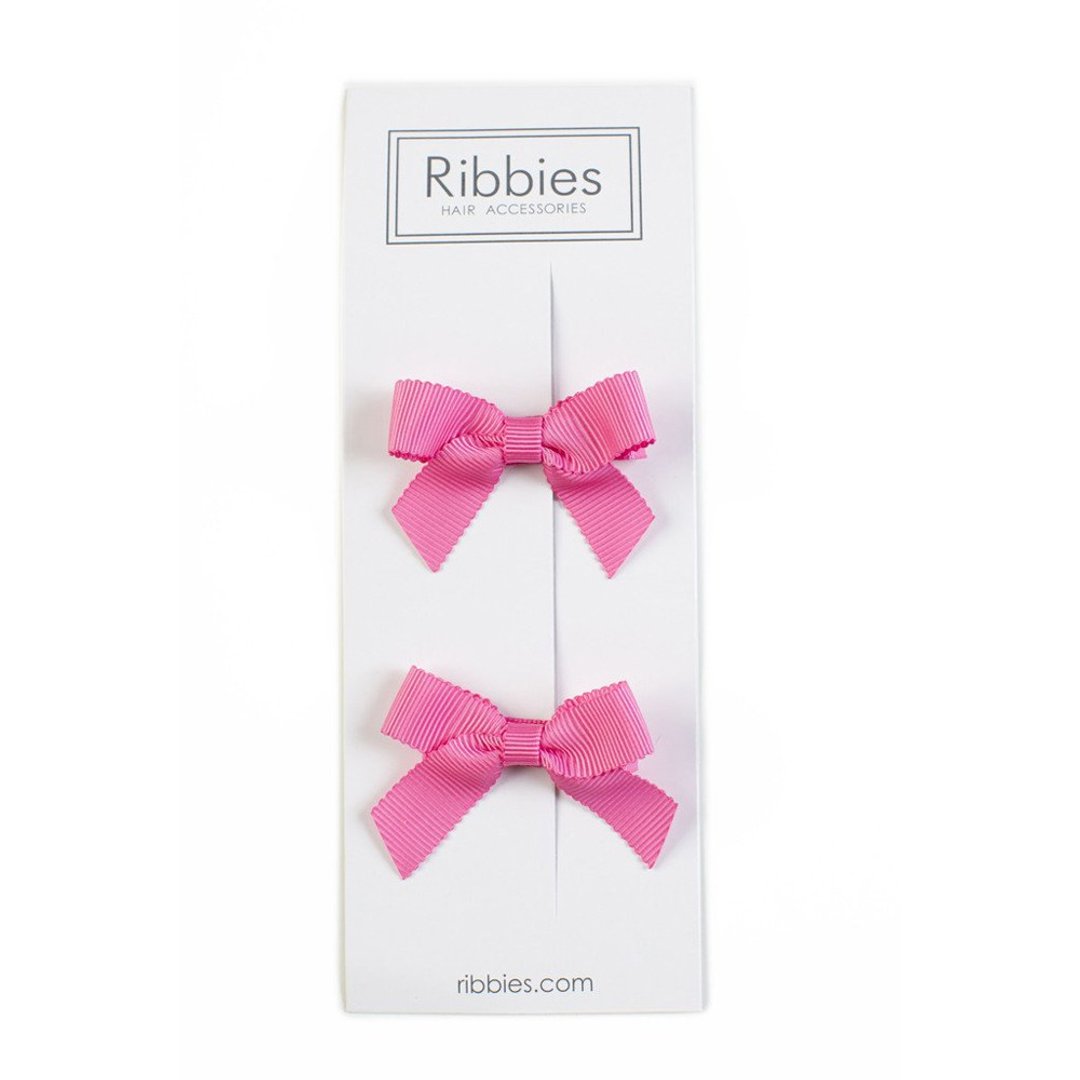 英国Ribbies 经典蝴蝶结2入组-泡泡糖 - 发饰 - 聚酯纤维 