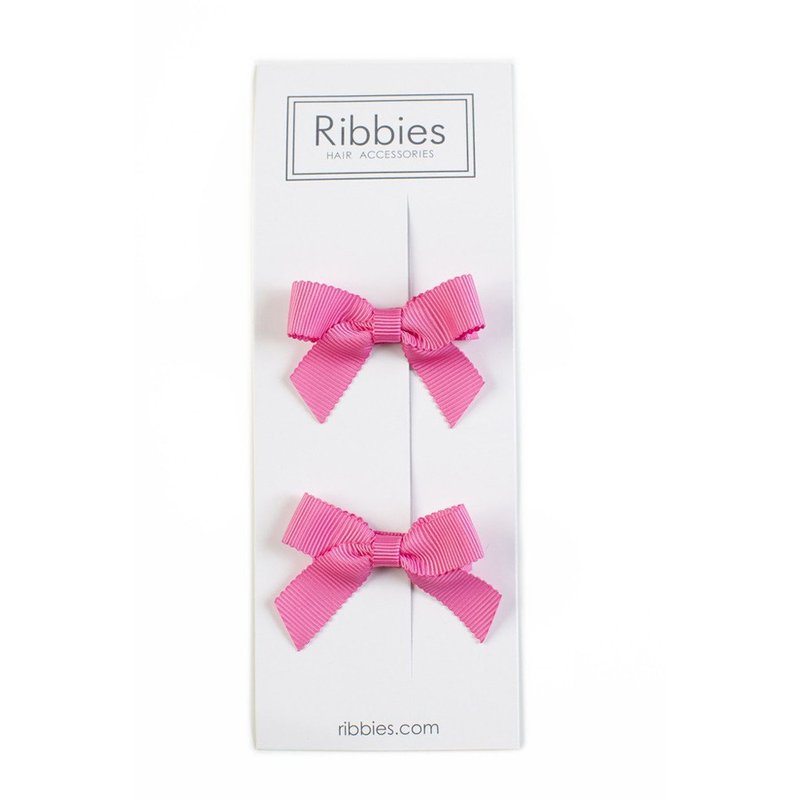 英国Ribbies 经典蝴蝶结2入组-泡泡糖 - 发饰 - 聚酯纤维 