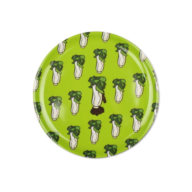 故宫多用途点心盘 - 翠玉白菜绿 (二入) - 盘子/餐盘/盘架 - 塑料 绿色