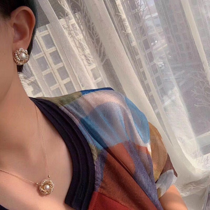 ENDRO ACC 诺曼第珍珠项链/耳环 - 耳环/耳夹 - 珍珠 白色