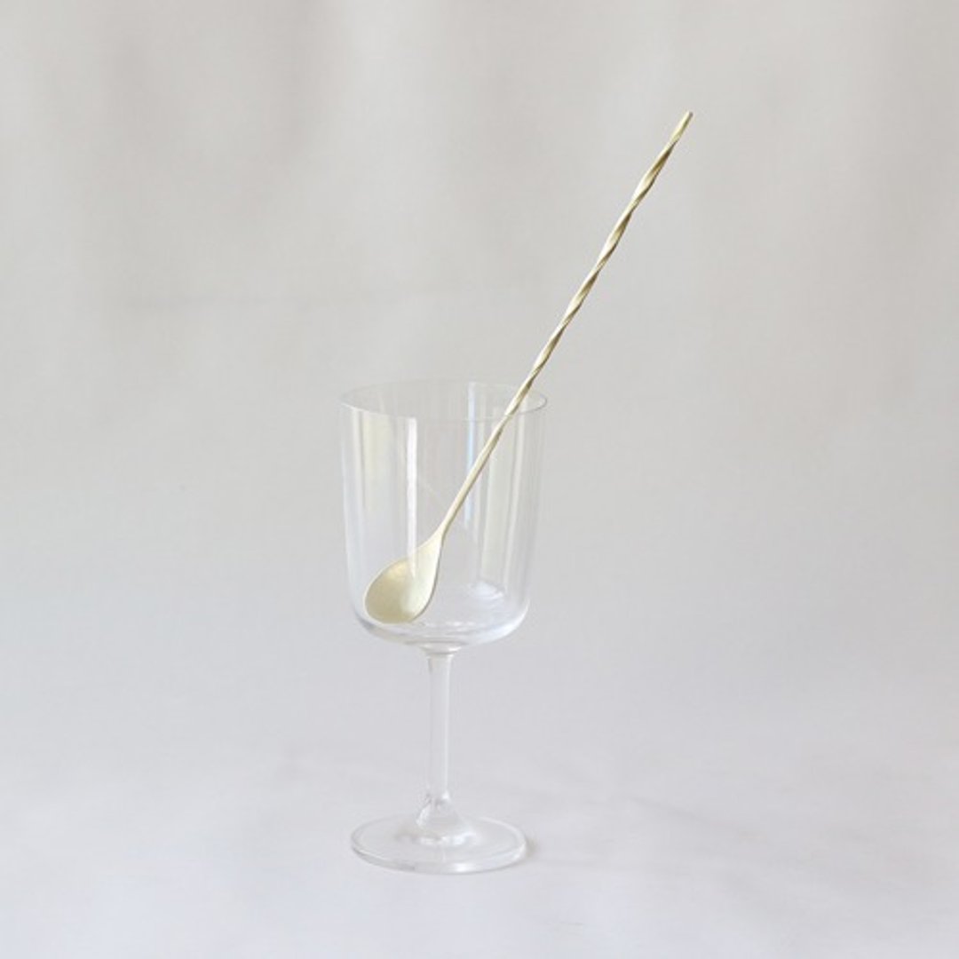 slim brass muddler spoon - 餐刀/叉/匙组合 - 铜/黄铜 金色