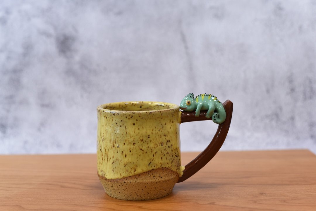 手工拉胚斑点变色龙陶杯200cc - 其他杯子 - 陶 