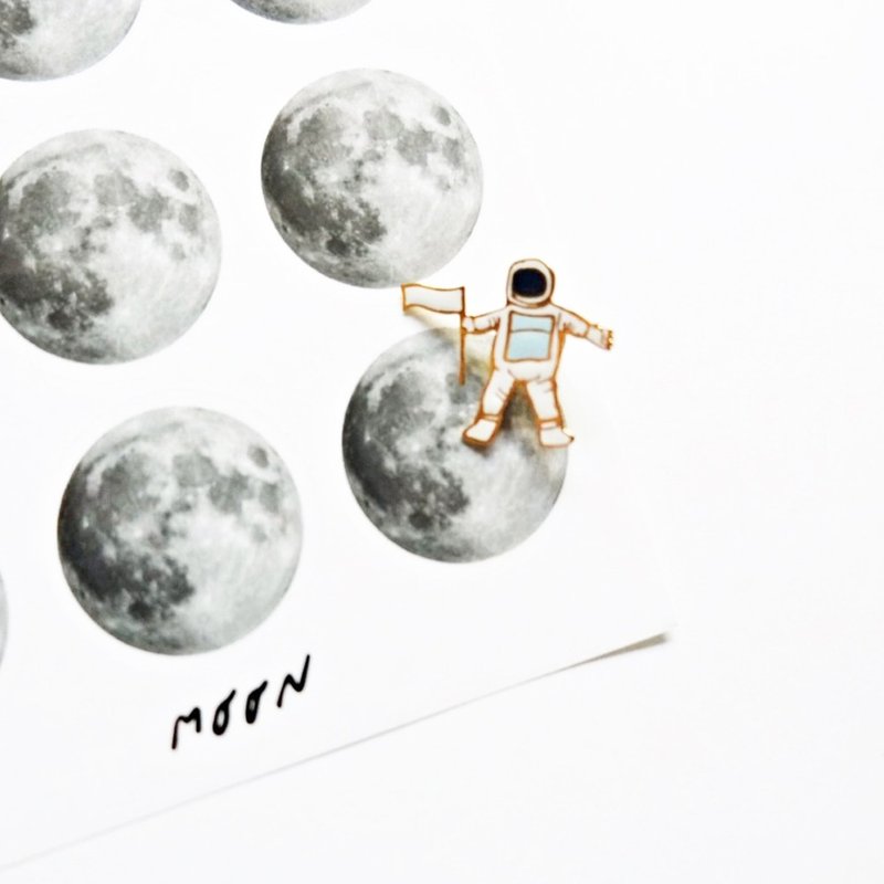 little spaceman - 胸针 - 其他金属 白色