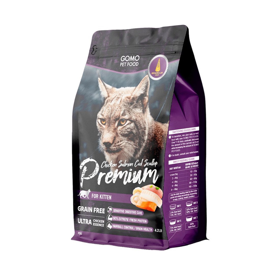 【新品优惠组合】GOMO PET FOOD│Premium幼猫无谷土鸡干贝 - 猫罐头/鲜食 - 其他材质 