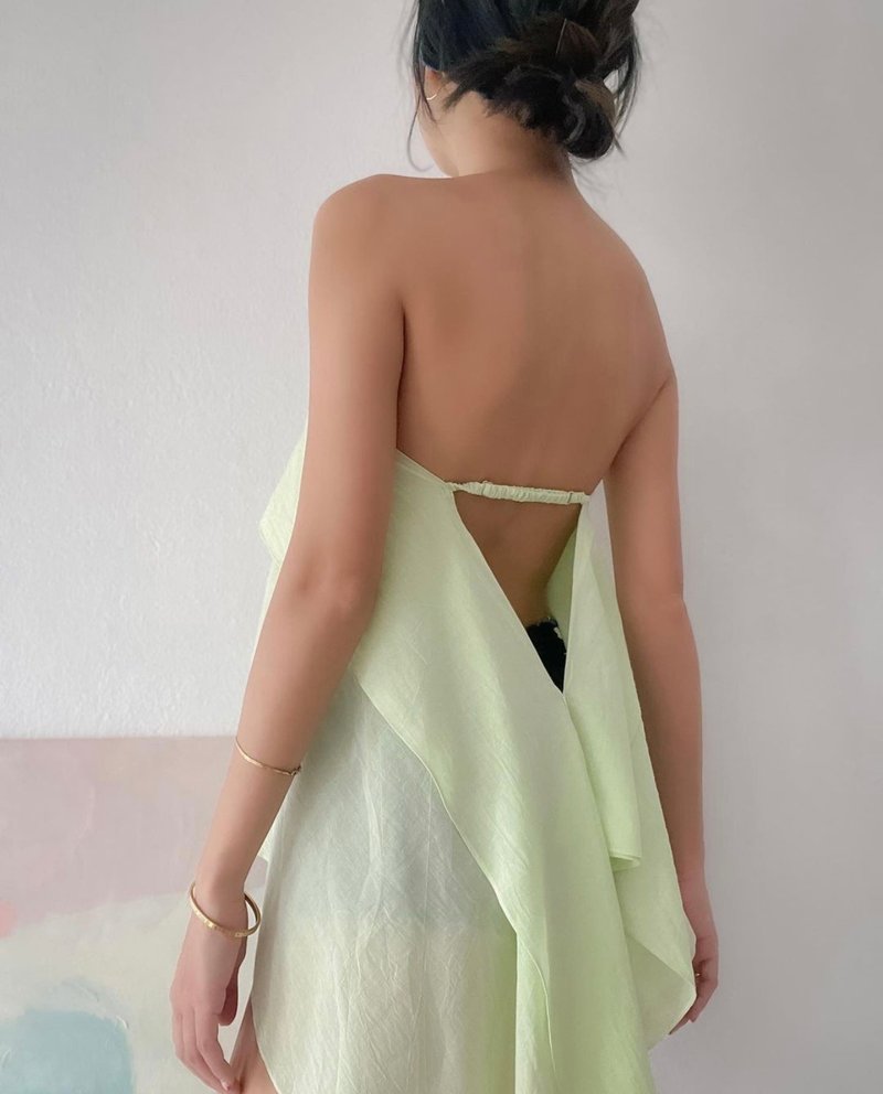 Try Origami top in lemon - 女装上衣 - 聚酯纤维 绿色