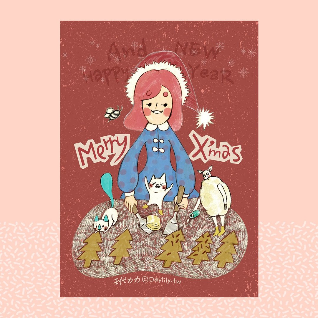 圣诞快乐 X'mas | 明信片 - 卡片/明信片 - 纸 红色