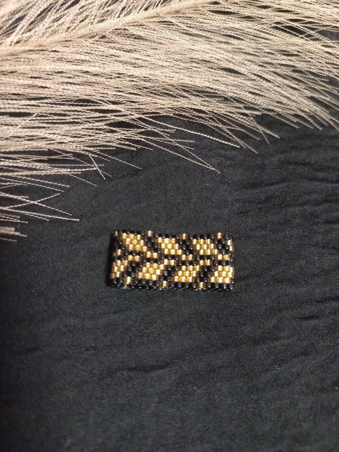 Beaded ring Miyuki Spike handmade jewelry - 戒指 - 琉璃 多色