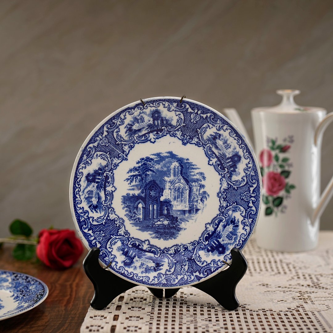 1880's荷兰Petrus Regout修道院百年青花展示盘 - 摆饰 - 陶 蓝色