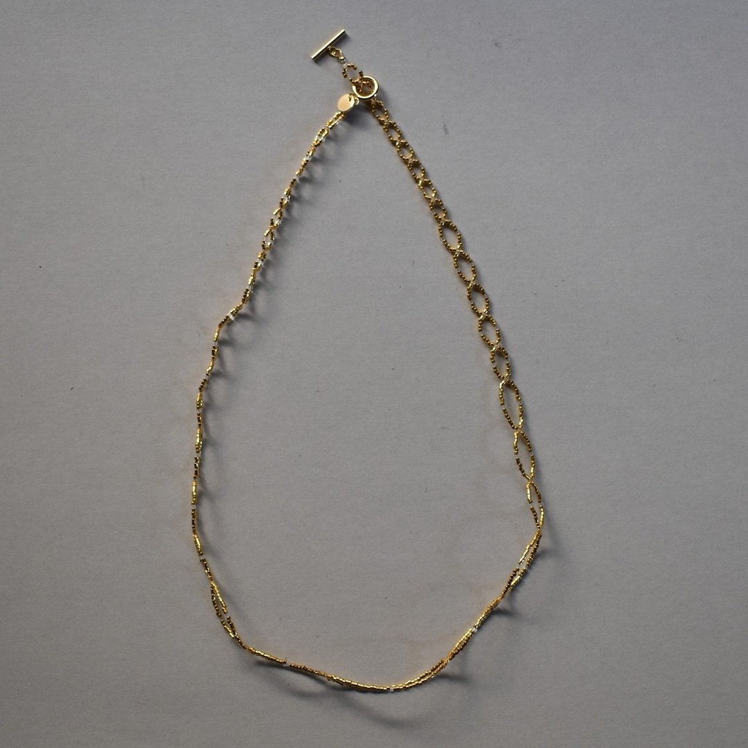 SP 零 60cm / 金色 - 项链 - 玻璃 