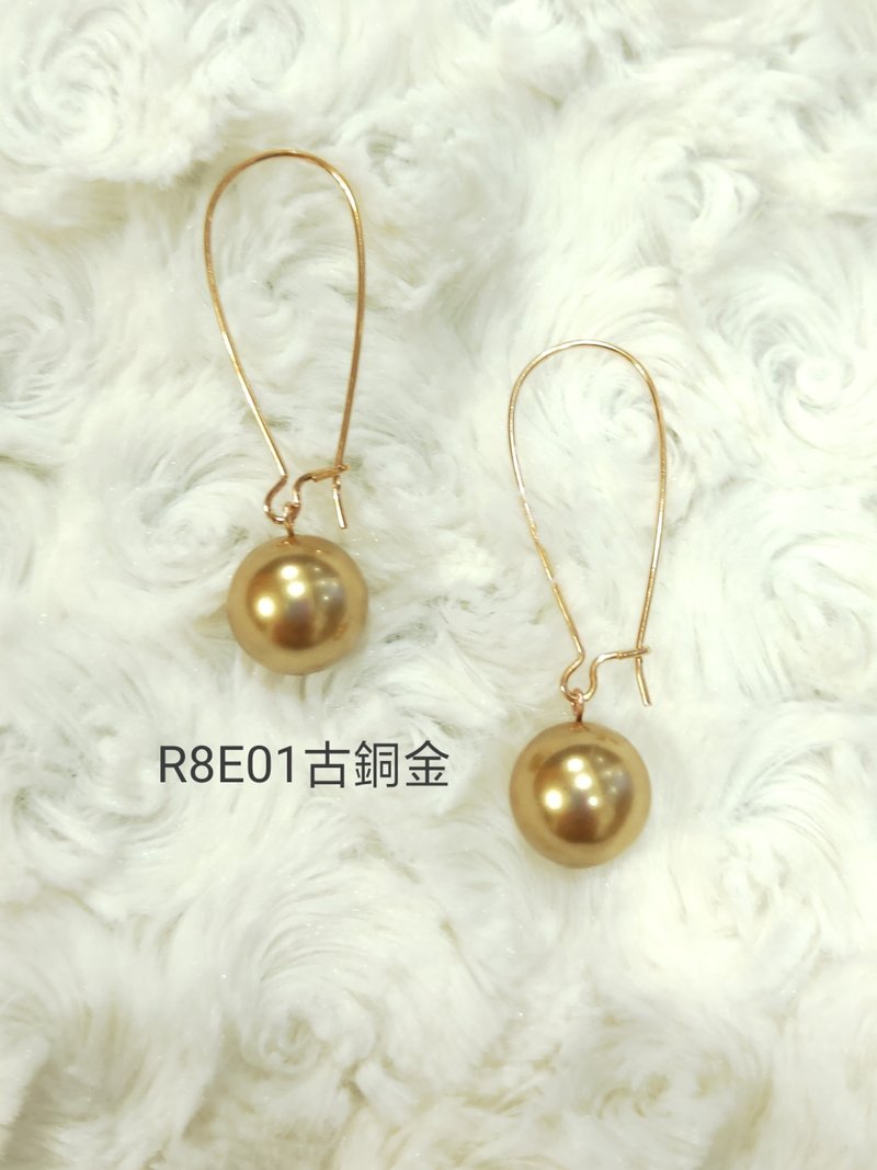 *我是设计* 施华洛世奇水晶珍珠耳环 - 耳环/耳夹 - 珍珠 金色