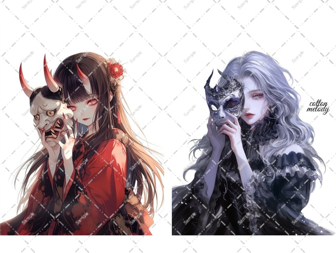original sticker no.5643 人物贴纸 原创贴纸 人物贴纸 女孩贴纸 原创人物贴纸 - 贴纸 - 纸 