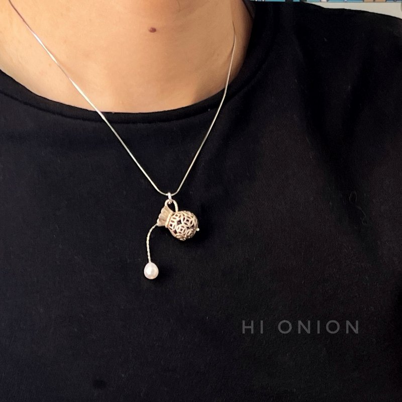 Hi Onion原创小众珍珠流苏S925银项链个性高级感新中式 - 项链 - 其他材质 