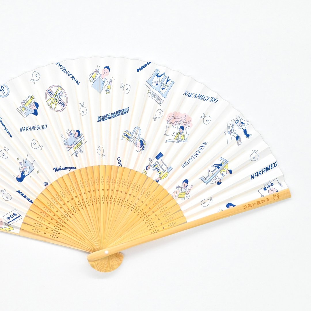 Folding fan / Nakameguro illustration - 其他 - 木头 白色