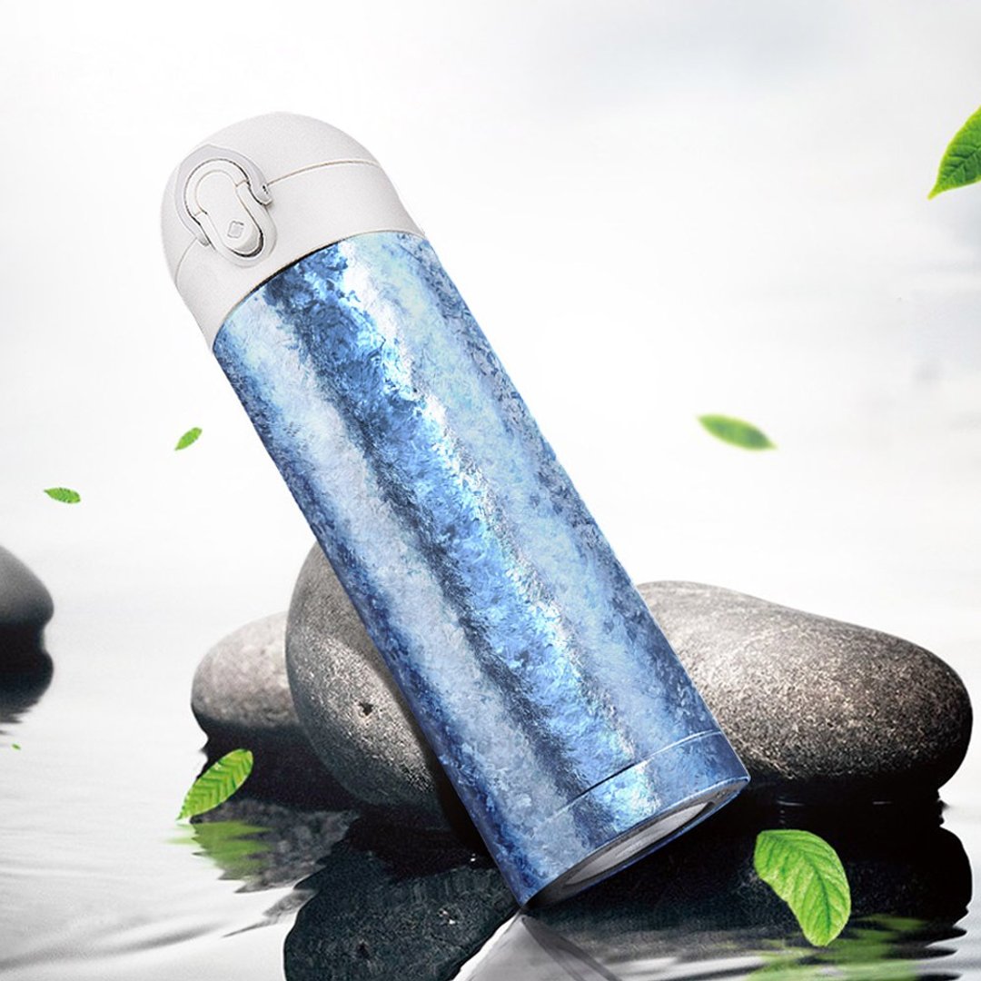 Ti-living 纯钛抗菌真空保温-随手杯-450ml-冰川蓝 - 保温瓶/保温杯 - 其他金属 蓝色