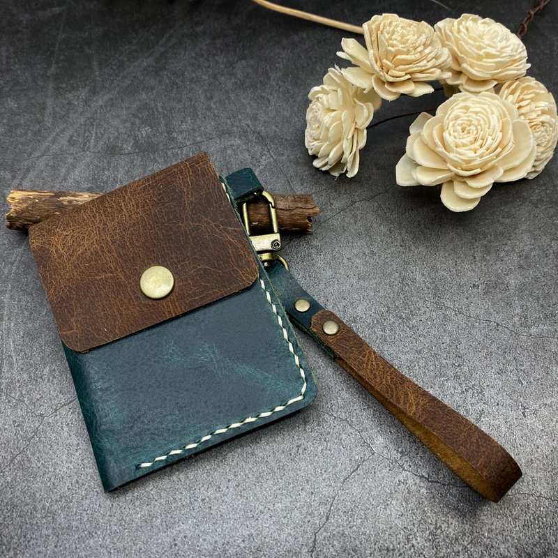 U6.JP6手工皮件-纯手工制多功能万用包/零钱包/耳机包(男女适用) - 其他 - 真皮 绿色