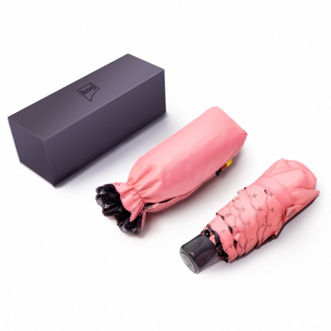 Boy 超迷你五折折叠雨伞 - BY5002 Pink - 雨伞/雨衣 - 其他材质 粉红色