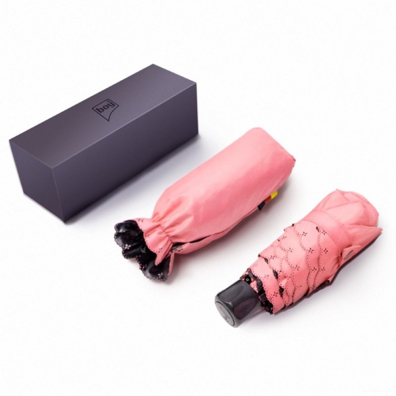 Boy 超迷你五折折叠雨伞 - BY5002 Pink - 雨伞/雨衣 - 其他材质 粉红色