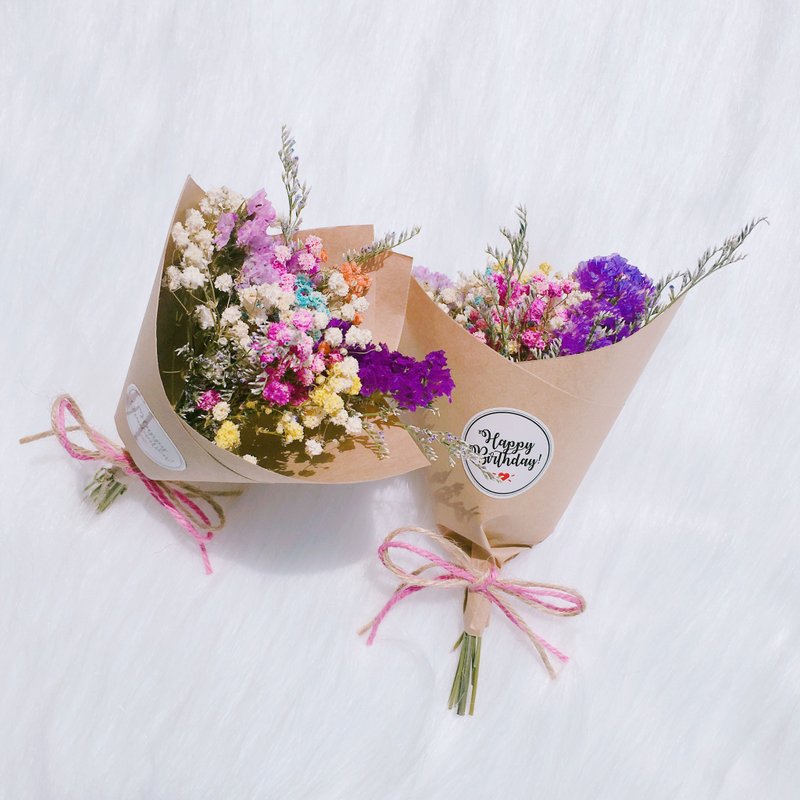 毕业花束 七彩满天星迷你干花束 生日小花束 生日 圣诞礼物 - 干燥花/捧花 - 植物．花 多色