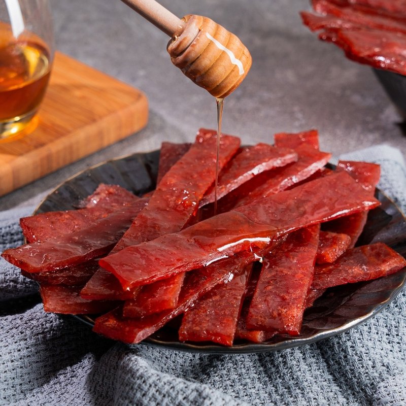 【胖肉铺】原肉现切肉干 中秋伴手礼 中秋伴手礼 零食 猪肉干 - 蛋糕/甜点 - 新鲜食材 橘色