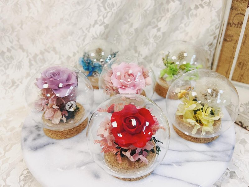 质感生活|永生花玻璃盅 - 干燥花/捧花 - 玻璃 