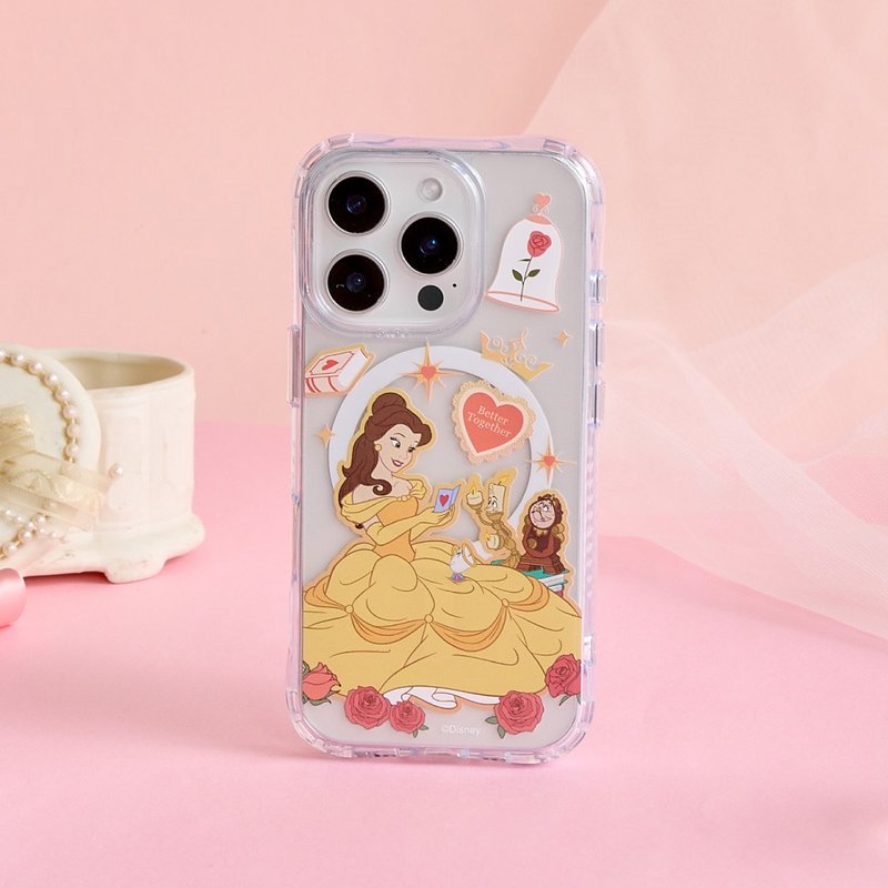 Disney公主-贝儿款抗黄防摔MagSafe iPhone手机壳 - 手机壳/手机套 - 塑料 透明
