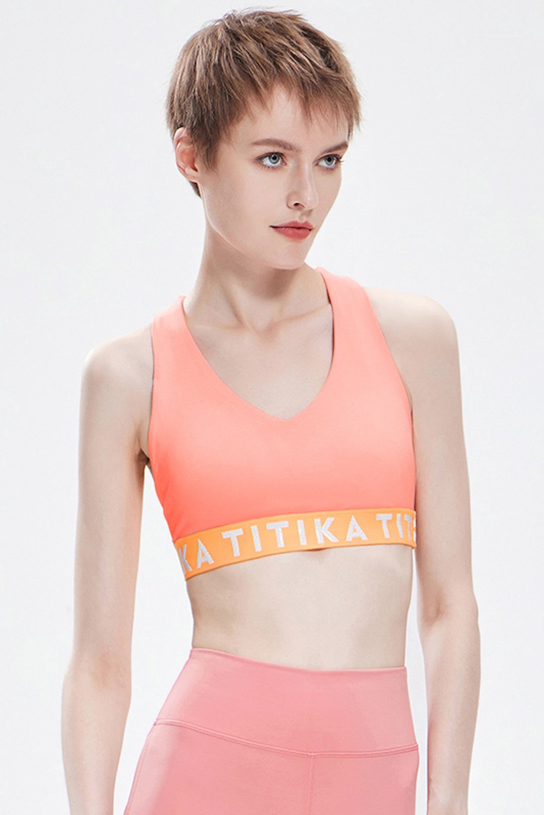 Major Medium Bra - Orange - 女装运动内衣 - 尼龙 
