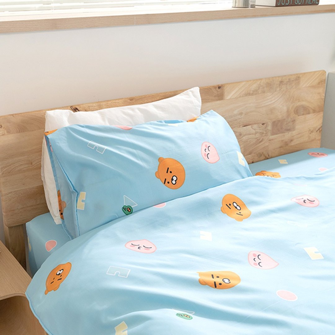 Kakao Friends 莱恩&桃子铺棉两用被套 单人-天丝莱赛尔纤维 寝具 - 寝具 - 聚酯纤维 多色
