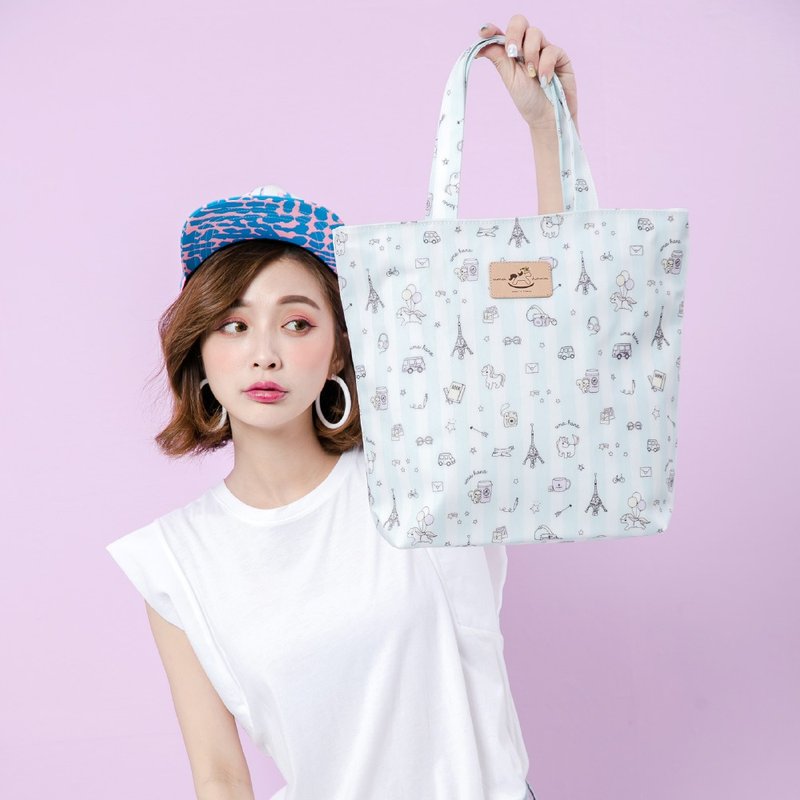 【温室有草-中水桶】台湾全封口拉链A4文件防水手提袋 - 手提包/手提袋 - 防水材质 