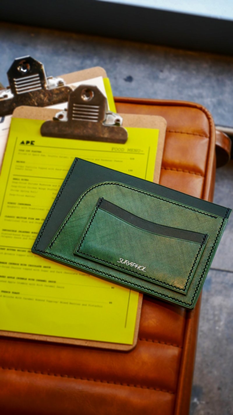 【Passport护照套】意大利牛皮 • 烫金刻名 • 定制颜色 - 护照夹/护照套 - 真皮 绿色