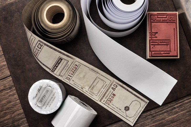 灵感空白纸卷 – 4.5cm - 纸胶带 - 纸 白色