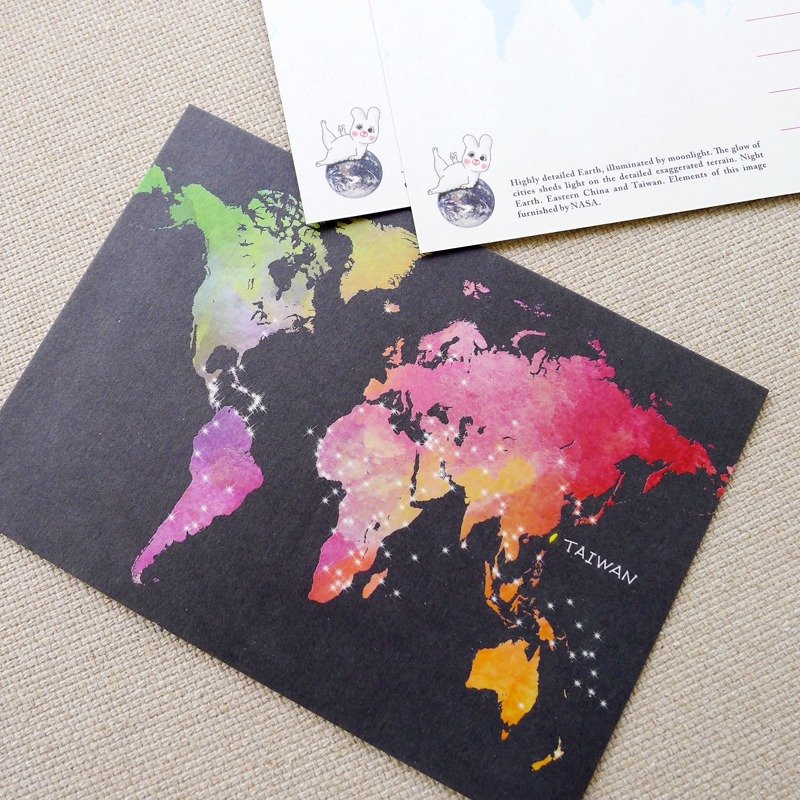 【买二送一】外星人也感动惊喜包(贰1) 外太空看见台湾系列 - 卡片/明信片 - 纸 多色