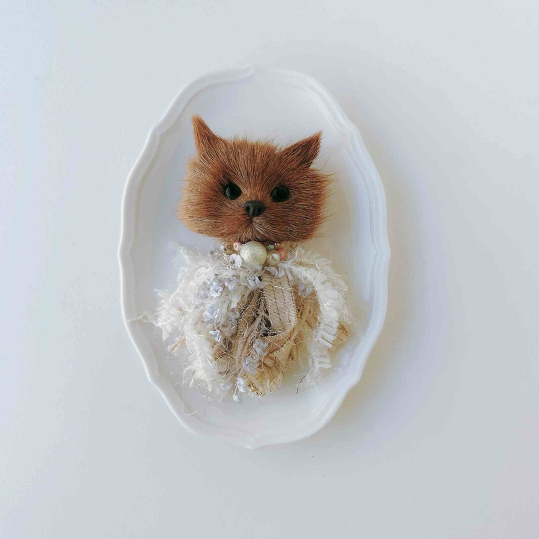 猫流苏耳环 - 针式 - 耳环/耳夹 - 其他材质 多色