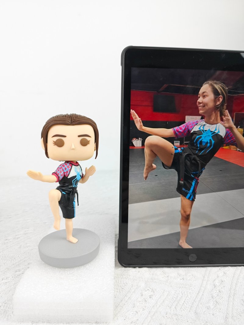 纯手工定制美国Funko Pop 自画肖像公仔娃娃男朋友老公生日礼物 - 玩偶/公仔 - 粘土 多色