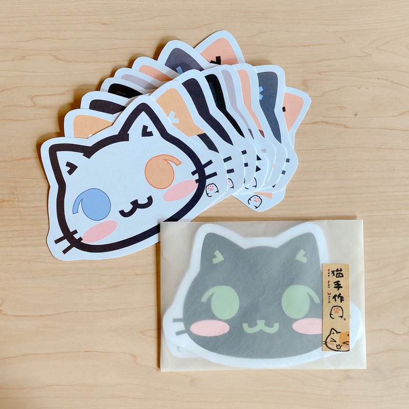 猫脸脸万用卡8入组 | 猫手作 | 生日卡片、明信片 - 卡片/明信片 - 纸 