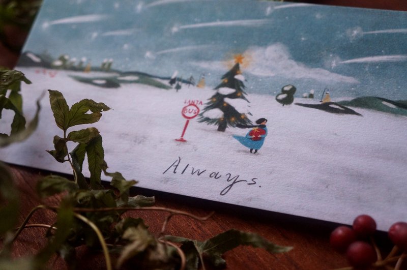 Always _ 圣诞卡 - 卡片/明信片 - 纸 绿色