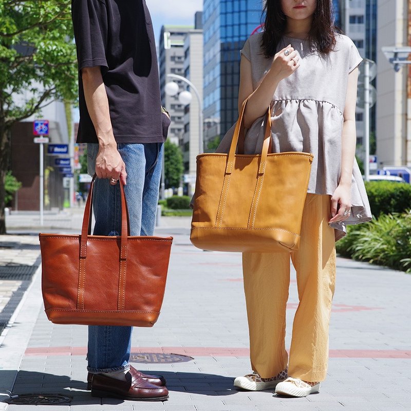 职人手作皮革经典托特包 T-9 M / L- 共5色 - 手提包/手提袋 - 其他材质 多色