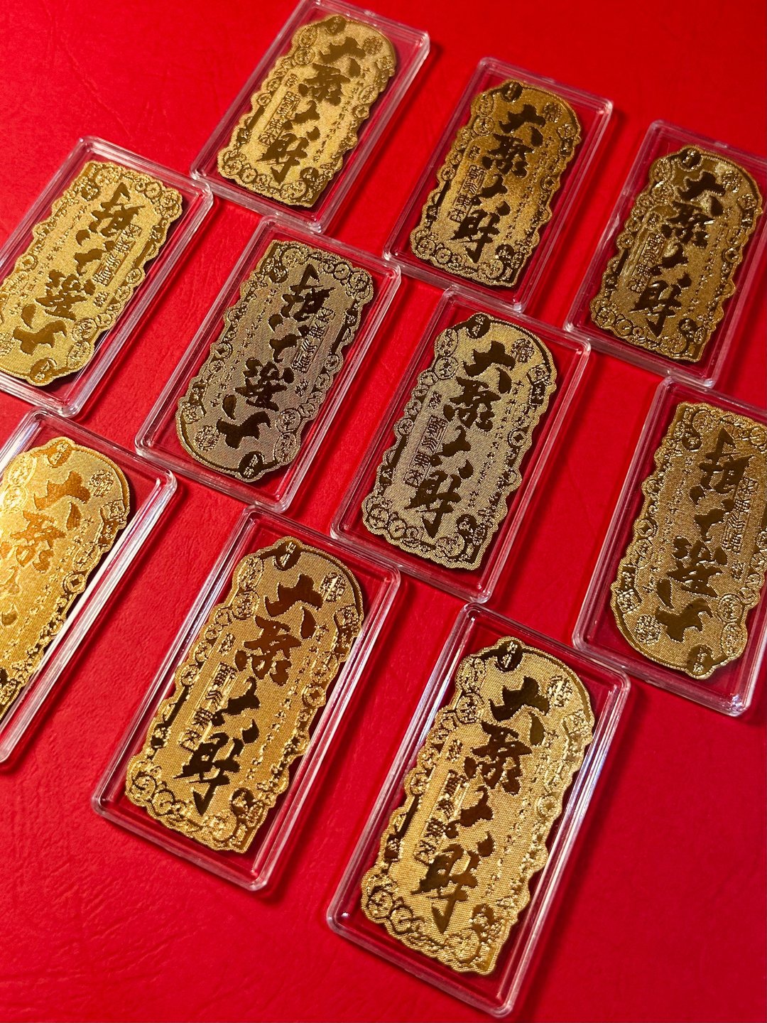 大聚大财 发财黄金贴 - 书签 - 塑料 金色