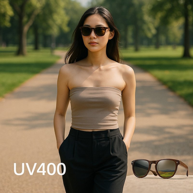 ASLLY Earth 木质极简偏光太阳眼镜 抗UV400 - 眼镜/眼镜框 - 木头 黑色