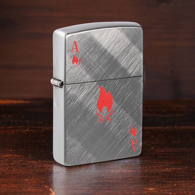 【ZIPPO官方旗舰店】扑克牌-Zippo A防风打火机 48451 - 其他 - 铜/黄铜 银色