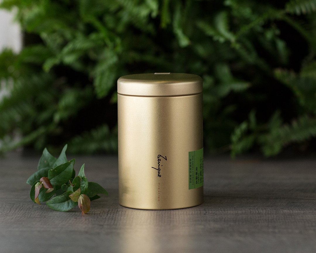 【台湾茶叶】黄栀绿茶-清雅藏香罐110g - 茶 - 新鲜食材 金色